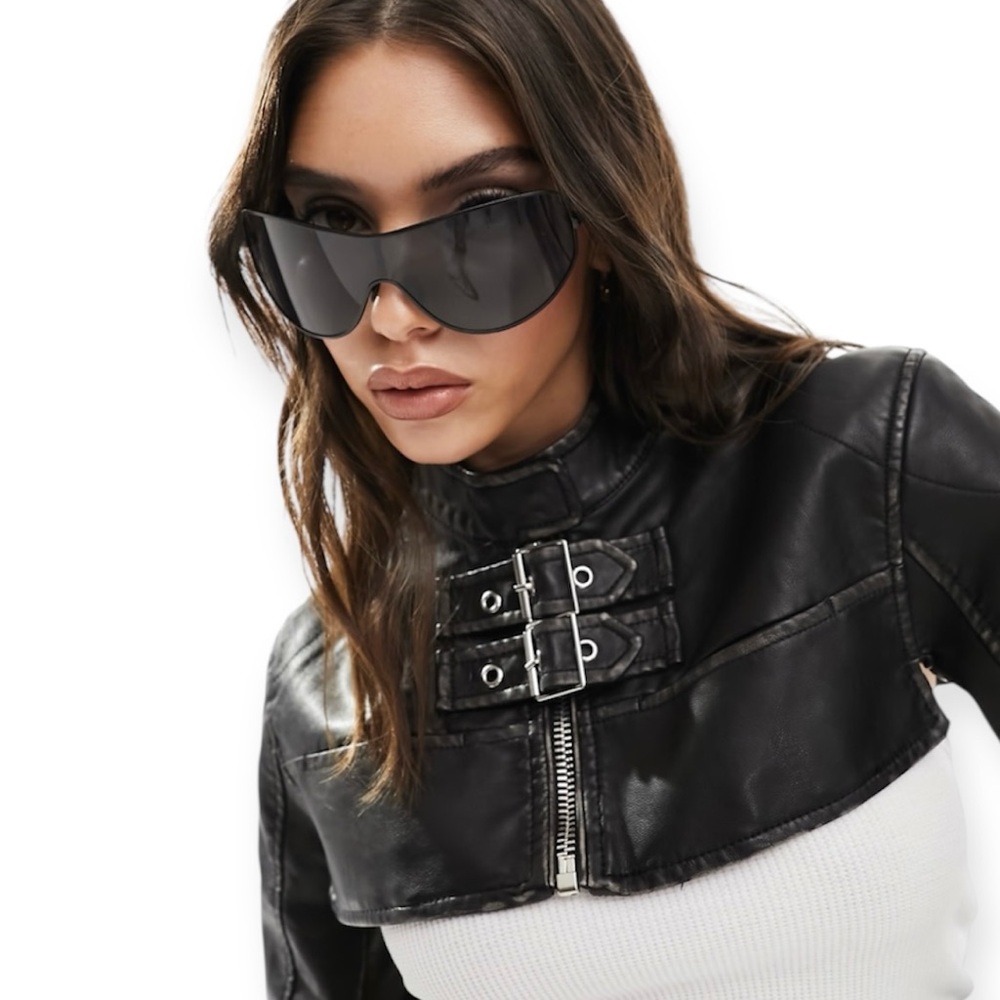 QUAY x GUIZIO Balance Sunglasses Matte Black Metal Frame Dark Smoke Lens NWT - Picture 2 of 11